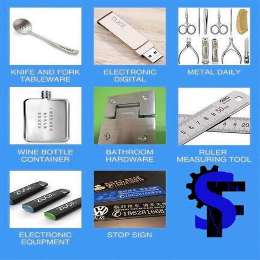 آلة حفر فايبر ليزر مكتبية يتم توصيلها مع الكمبيوتر 